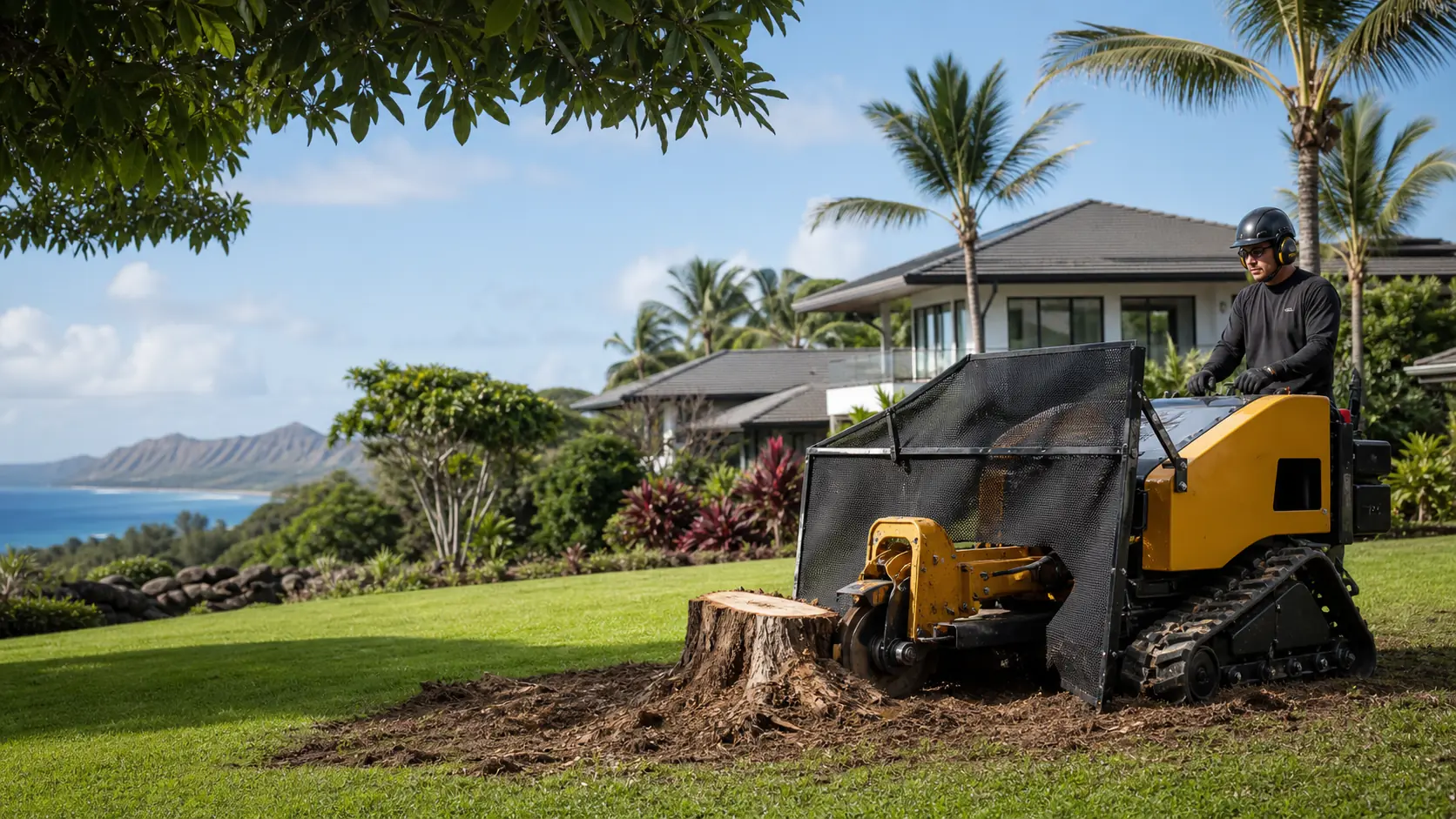Stump Grinding Honolulu, HI - Fast, Clean, Below Grade