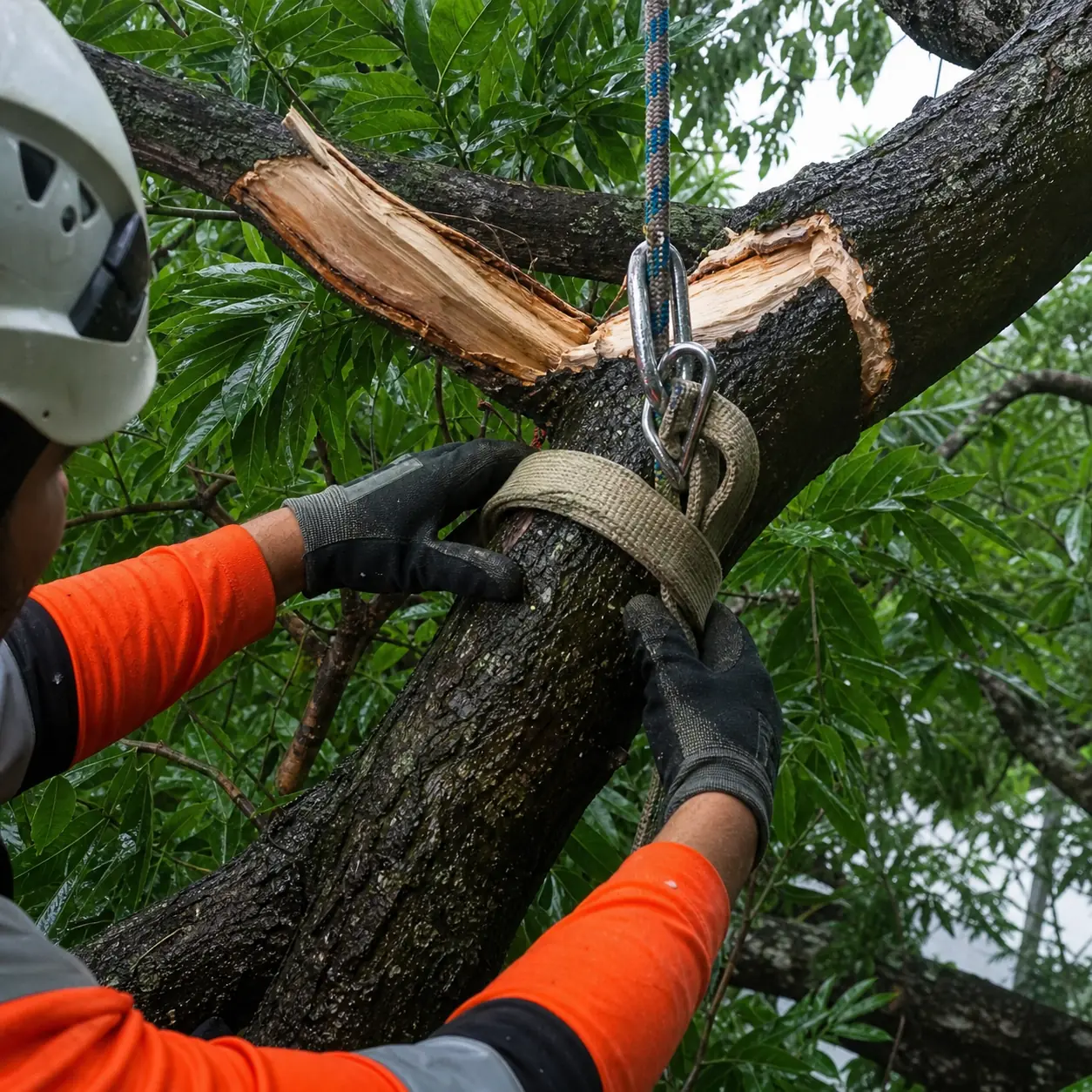 Emergency tree removal crew responding in Honolulu